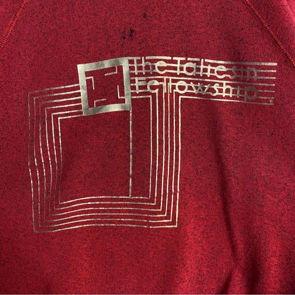 Rare Vintage Red Panill Fleece Crewneck Sweatshirt-"The Taliesin Fellowship" - Picture 6 of 8